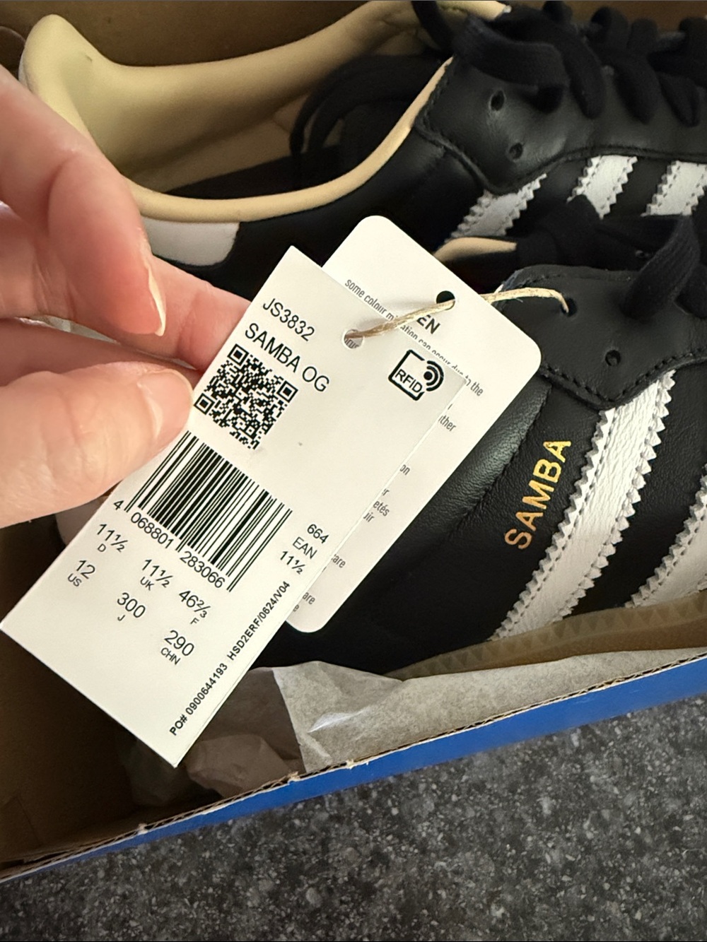 New adidas Samba originals Black, White & Tan Low-Top Sneakers - Picture 2 of 9